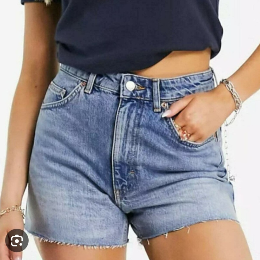 Topshop Mom Denim Short Highwaist